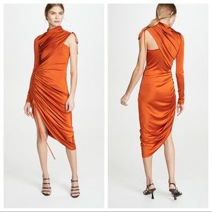 MONSE Asymmetrical Drawstring Dress size 0